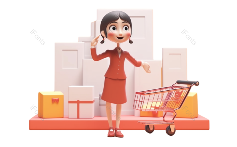 节日图片,卡通元素,鞋子PNG,网上购物免抠素材